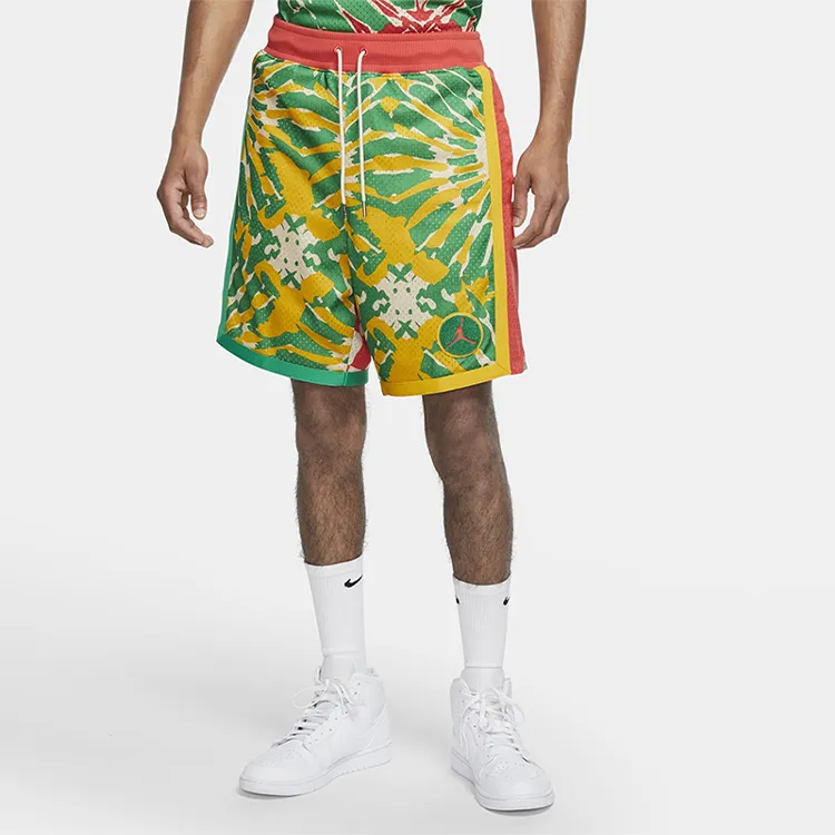 Jordan Basketball Shorts Men Track Red/Lucky Green/Deep Sulfur-2