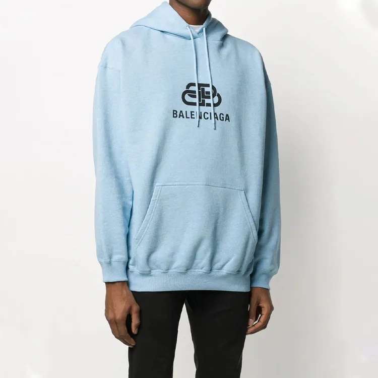 Balenciaga FW19 Sweatshirt Unisex Light Blue-2