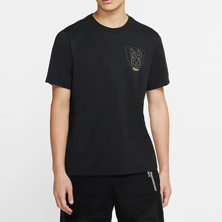Jordan AS M J 23ENG SS WM CREW T Shirts Men Black-3