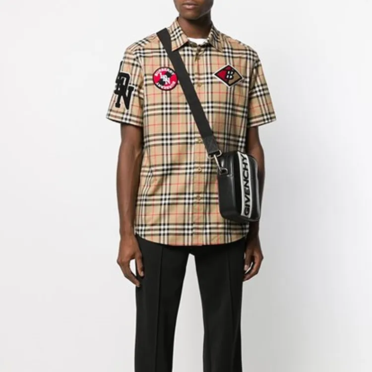 Burberry Shirts Men Brown-3