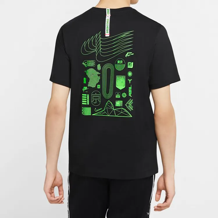 Nike T Shirts Men Black-4