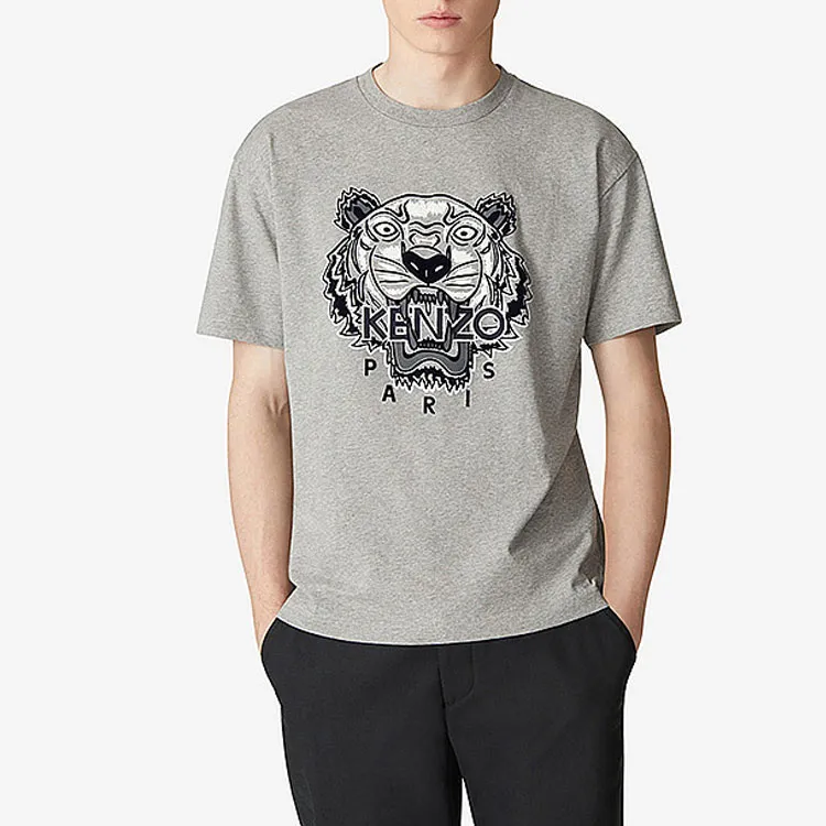 KENZO Classic Tiger Head T Shirt Men's Gray-1