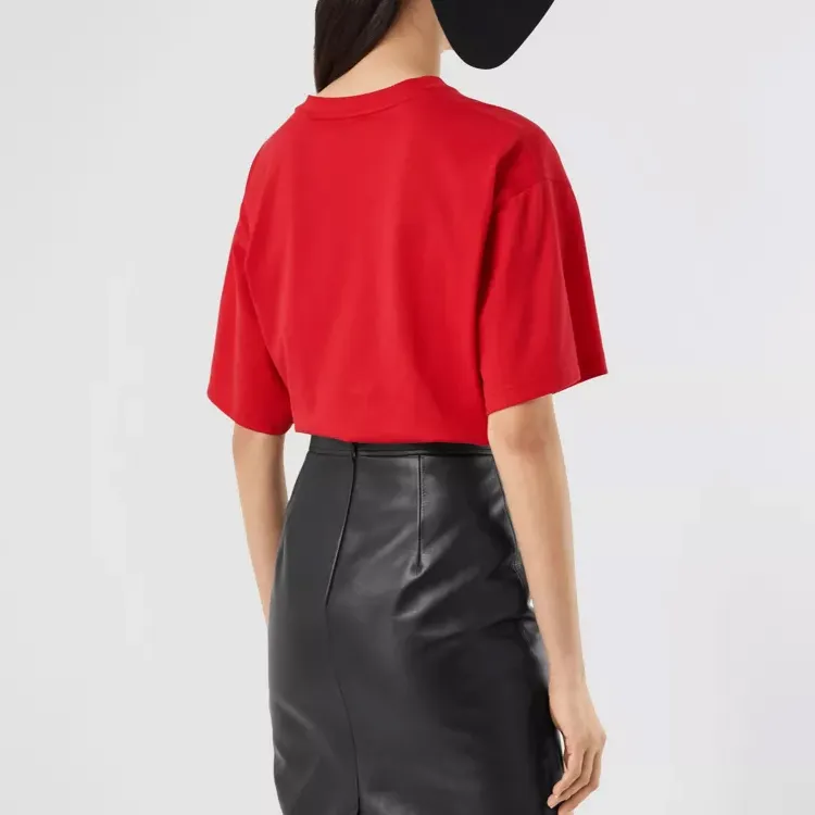 Burberry T Shirts Women's Red-3