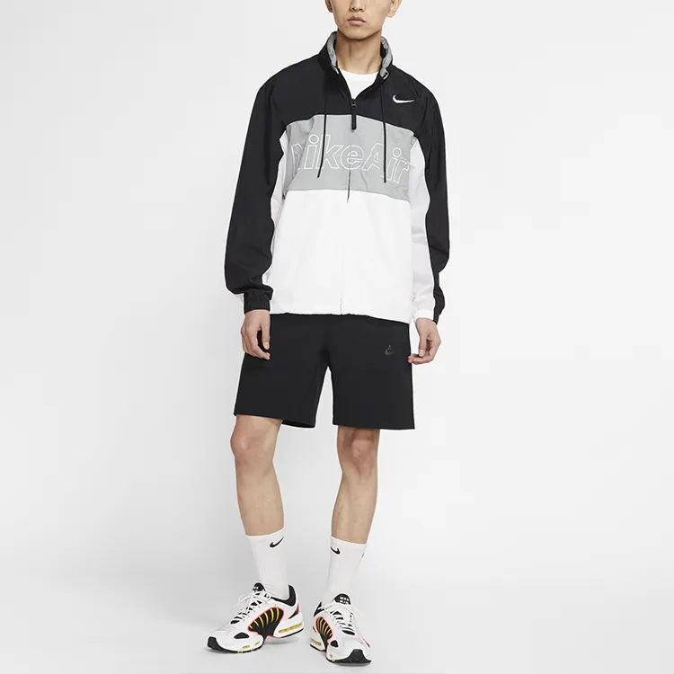 Nike Jackets Men Black White Gray Patchwork-3