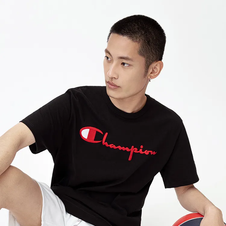 Champion T Shirts Unisex Black-2