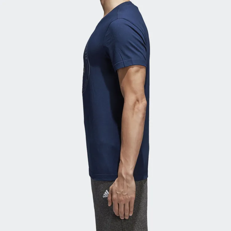 Adidas T-Shirts Men Blue-3
