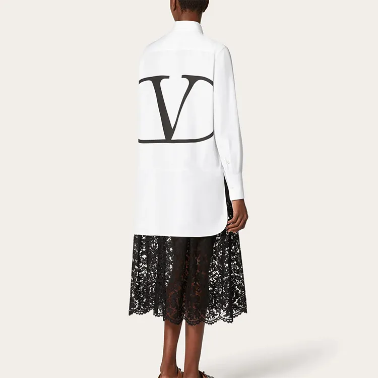 Valentino Long-Sleeved Dresses Women's White-3