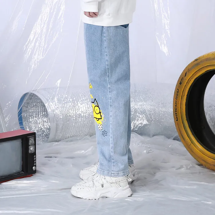 XXGOGO Straight Jeans Unisex Denim Blue-2