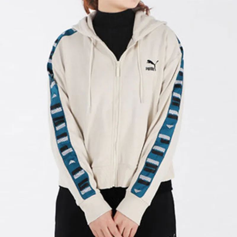 PUMA REVOLT FZ Cropped Coats Women's Birch Wood-3