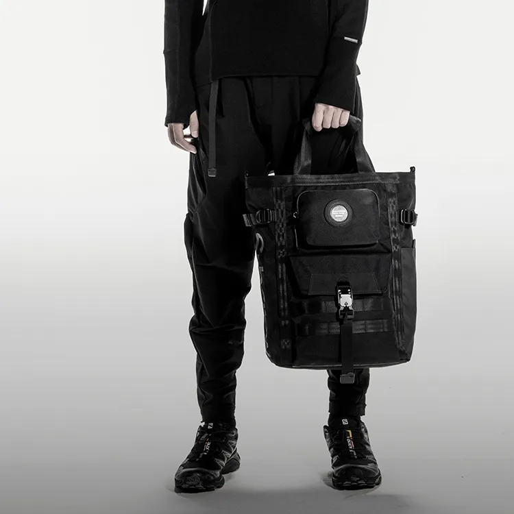 Subcrew Polyester Tote Bag Shopping Bag Shoulder Bag Backpack Men's Black-4
