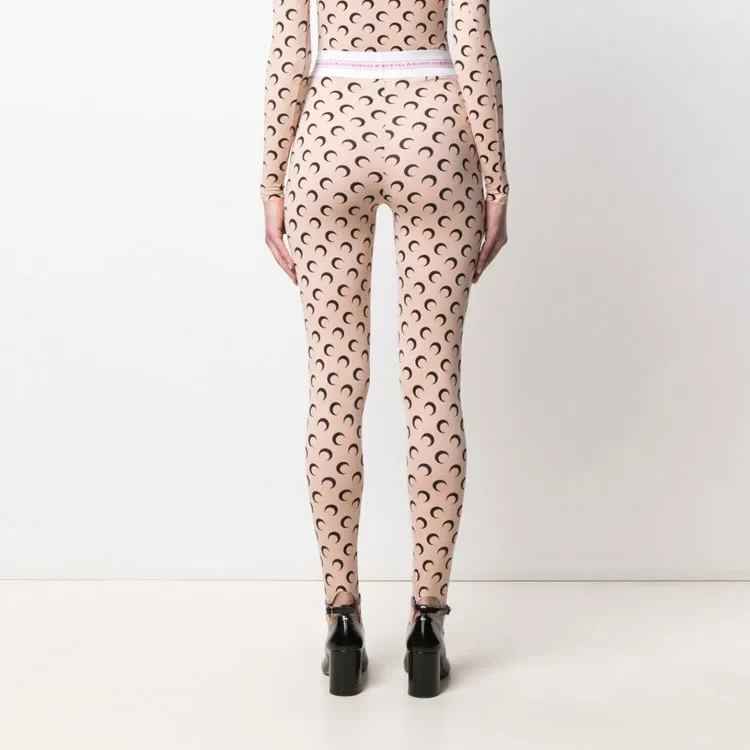 marine serre Crescent Moon Print Leggings-2