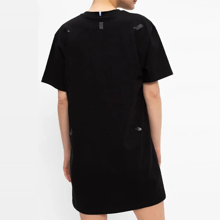 McQ Alexander McQueen Short Sleeved Dresses Women's Black-4