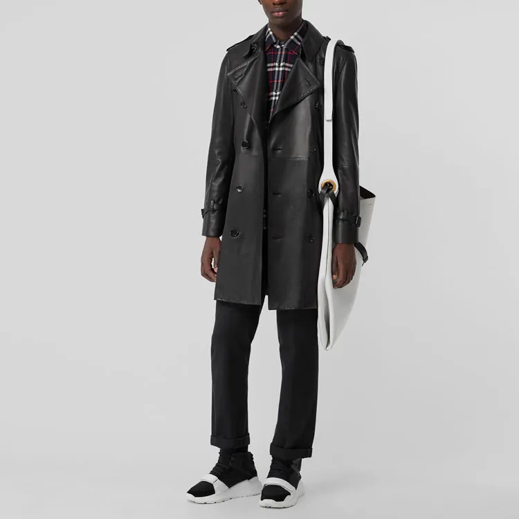 Burberry Leather Jacket Men's Black-6