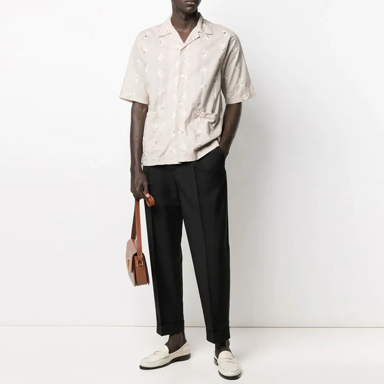 Needles Plant Embroidered Cabana Shirt-1