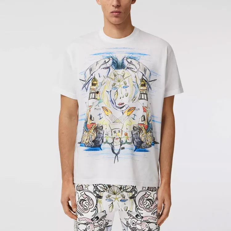 Burberry T Shirts Men White-2