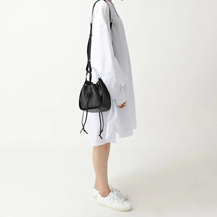 LOEWE Hammock Nappa Cow Leather Handbag Shoulder Bag Crossbody Bag Mini Women's Black-6