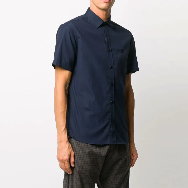 Burberry Shirts Men Dark Blue-3