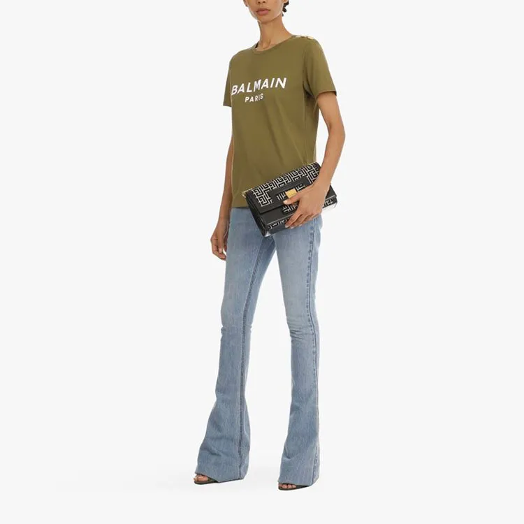 BALMAIN T-Shirts Women's Khaki-4