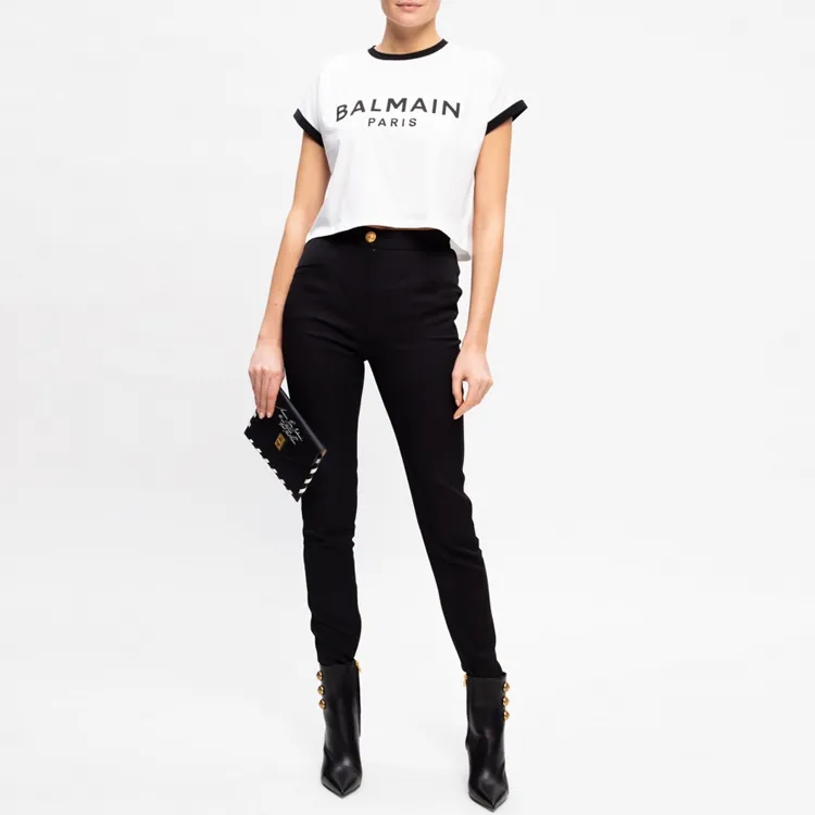 BALMAIN Crop Tops Women's White-3