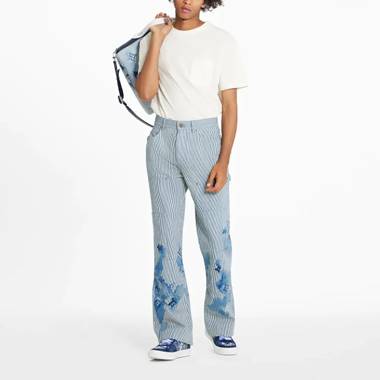 LOUIS VUITTON Casual Pants Men's Blue-1