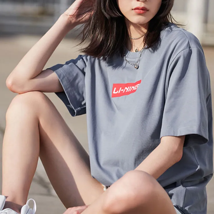 LiNing Sports Fashion Collection T Shirt Unisex Flint Stones Blue-4