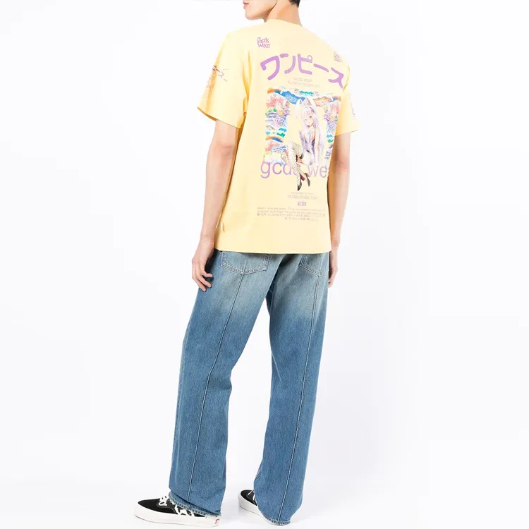 GCDS T Shirts Men Yellow-3