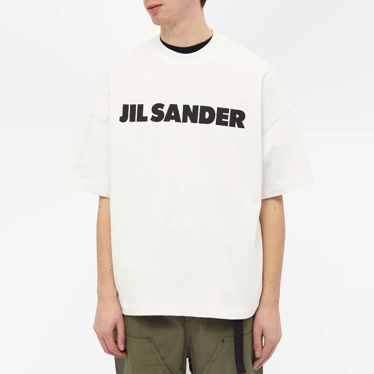 【関税＆送料込み】Jil Sander Cotton T-Shirt With Logo Prin Jil Sander - Logo cotton t-shirt White - The Corner