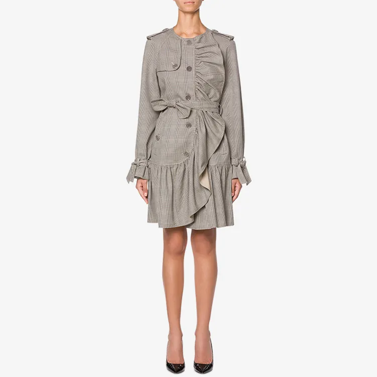 MOSCHINO Trench Coats Women's Gray-2