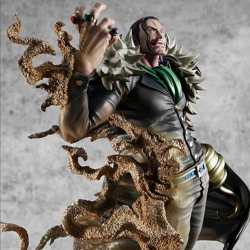 MegaHouse One Piece Portrait Of Pirates Mas Maximum Sir Crocodile Figure Black-2
