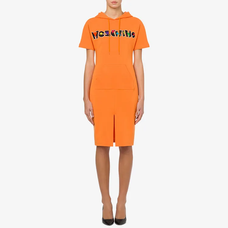 MOSCHINO Short-Sleeved Dresses Women's Orange-1