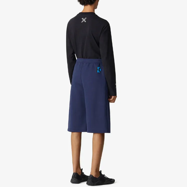 KENZO SS21 Little X Logo Print Oversized Shorts-3