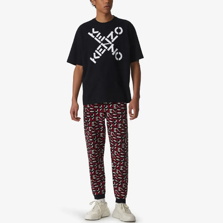 KENZO Letter Logo T Shirt Men's Black-2