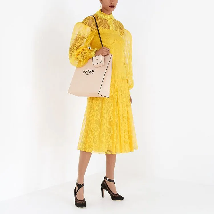 FENDI Casual Long Skirts Women's Yellow-2