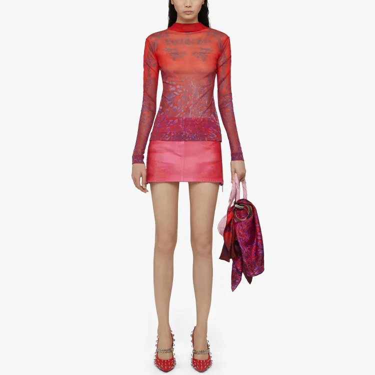 Givenchy Zipped Mini Denim Skirt-1