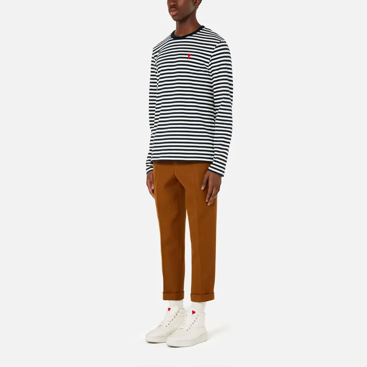 AMIPARIS De Coeur Marinière T Shirt-2