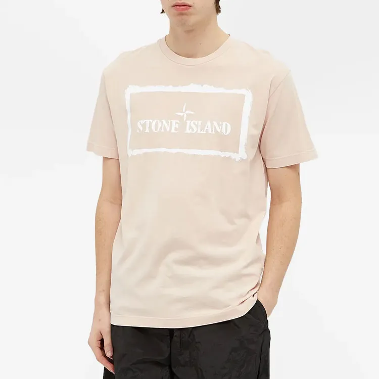 STONE ISLAND T Shirts Men Pink-2