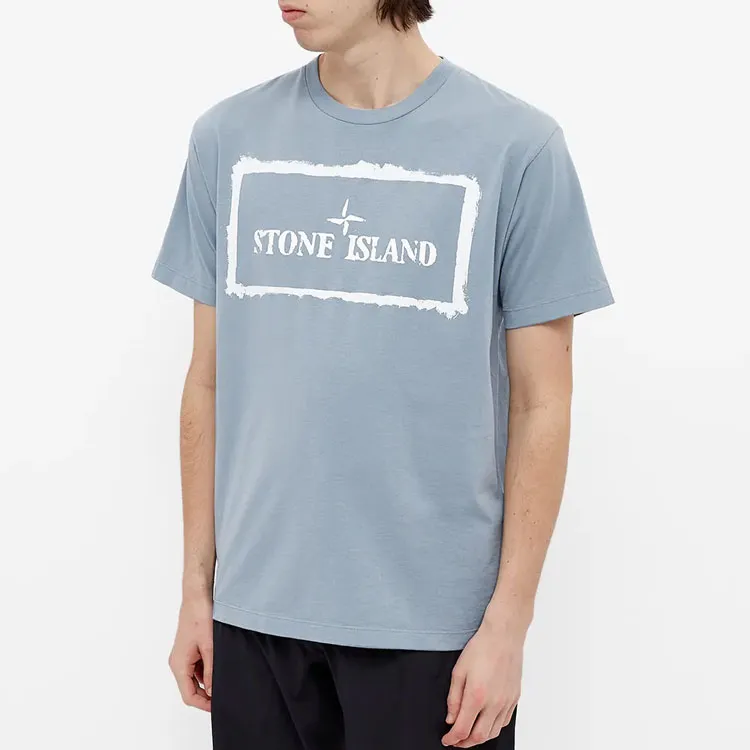 STONE ISLAND T Shirts Men Blue-1