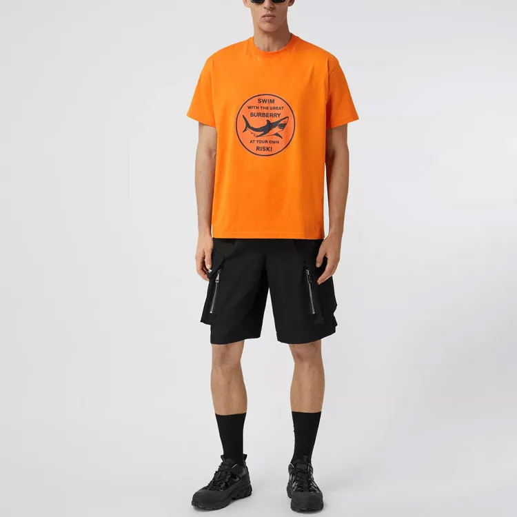 Burberry T-Shirts Men Deep Orange-1