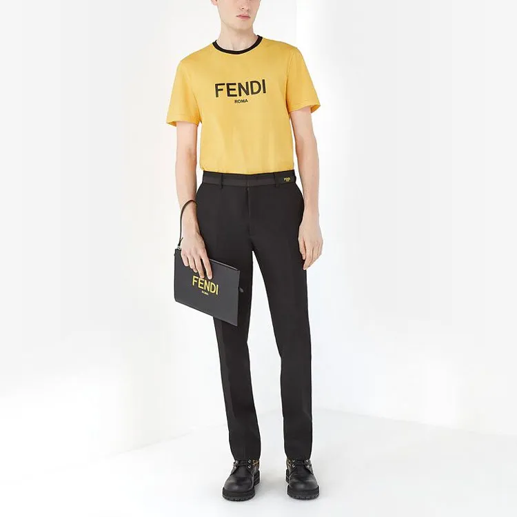 FENDI SS21 T Shirt Men's Yellow-2