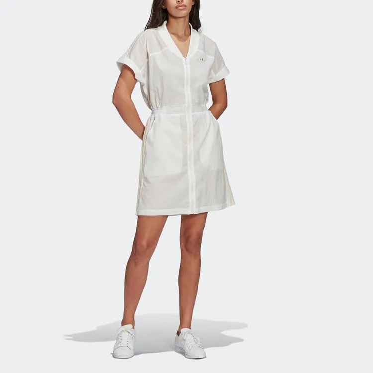 Adidas Originals Short Sleeved Dresses Women's White-1