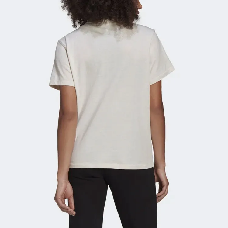 Adidas Originals Set in Sleeve T Shirt Women's Jade White-2