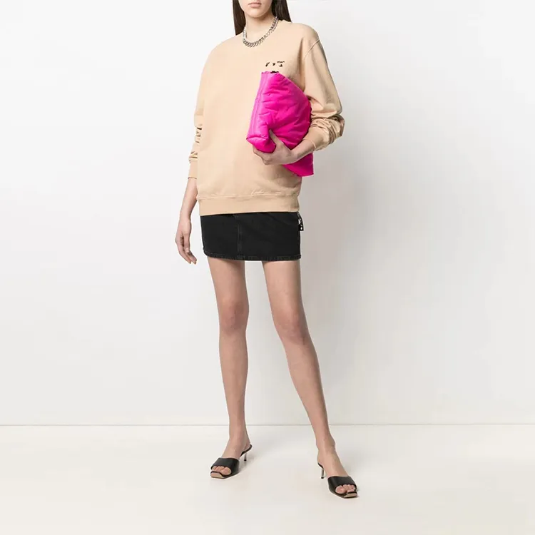 OFF-WHITE SS21 Denim Short Skirts Women's Black-3