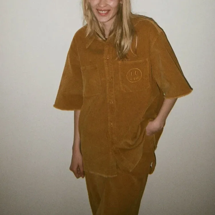 Drew House Smiley Collection Shirts Unisex Brown-4