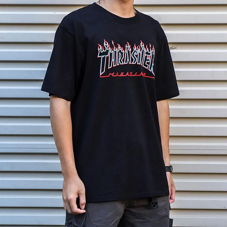 Thrasher T Shirt Unisex Black Japan Version-2