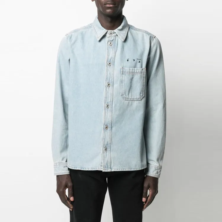 OFF WHITE SS21 Denim Jacket Men's Light Blue-1