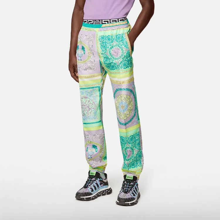 VERSACE Barocco Mosaic Print Trousers-3