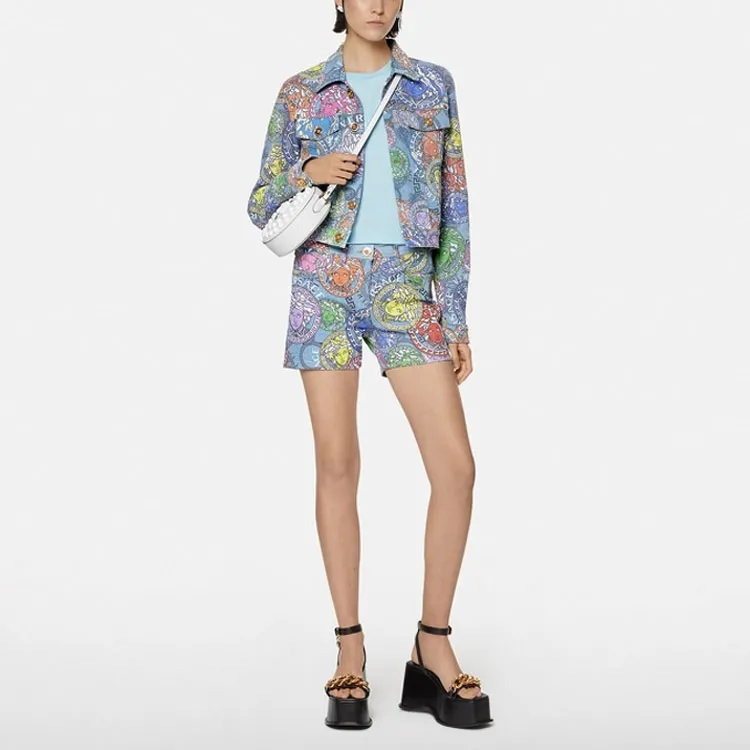 VERSACE Denim Jackets Women's Blue-2