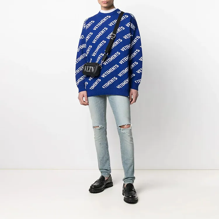 Vetements Sweaters Unisex Blue-2