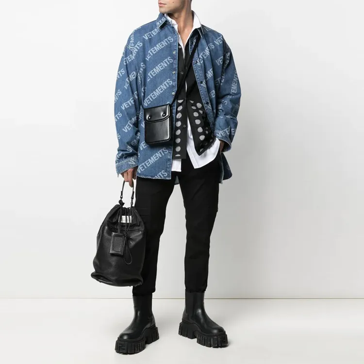 Vetements Shirts Men Blue-1