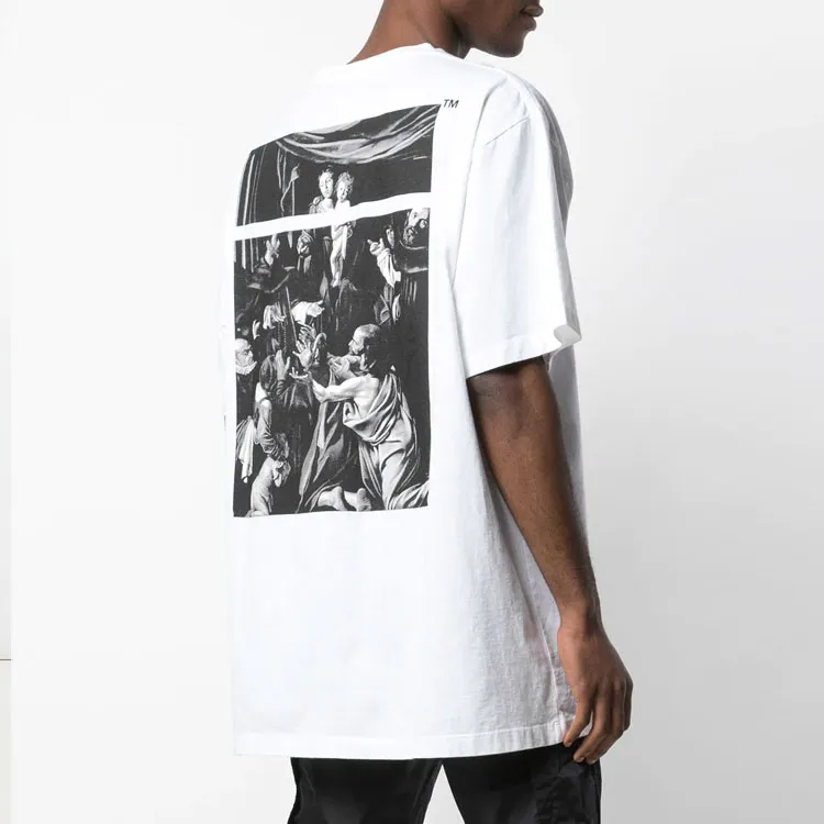 OFF WHITE Oversized Fit Caravaggio Arrows T Shirt-3